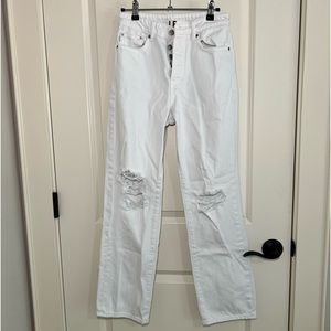 Lovers and Friends~ Ryan Distressed High Waist Straight Leg 25